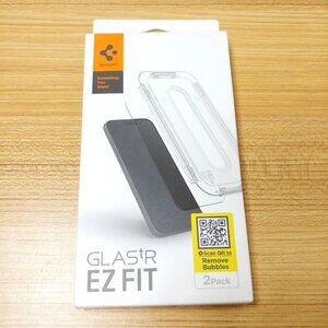 Spigen iPhone 16 / 15 Screen + Sensor Protector GLAS.tR‎ EZ Fit 2 Pack AGL06903